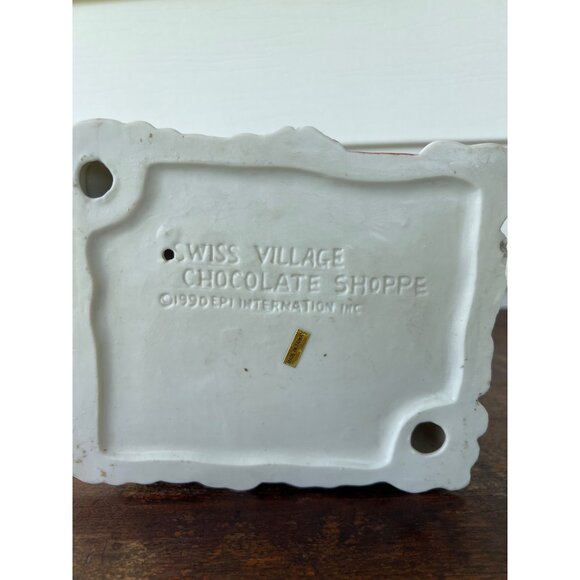 Swiss Village Chocolate Shoppe Lighted Ceramic Christmas House F3 - Picture 6 of 6